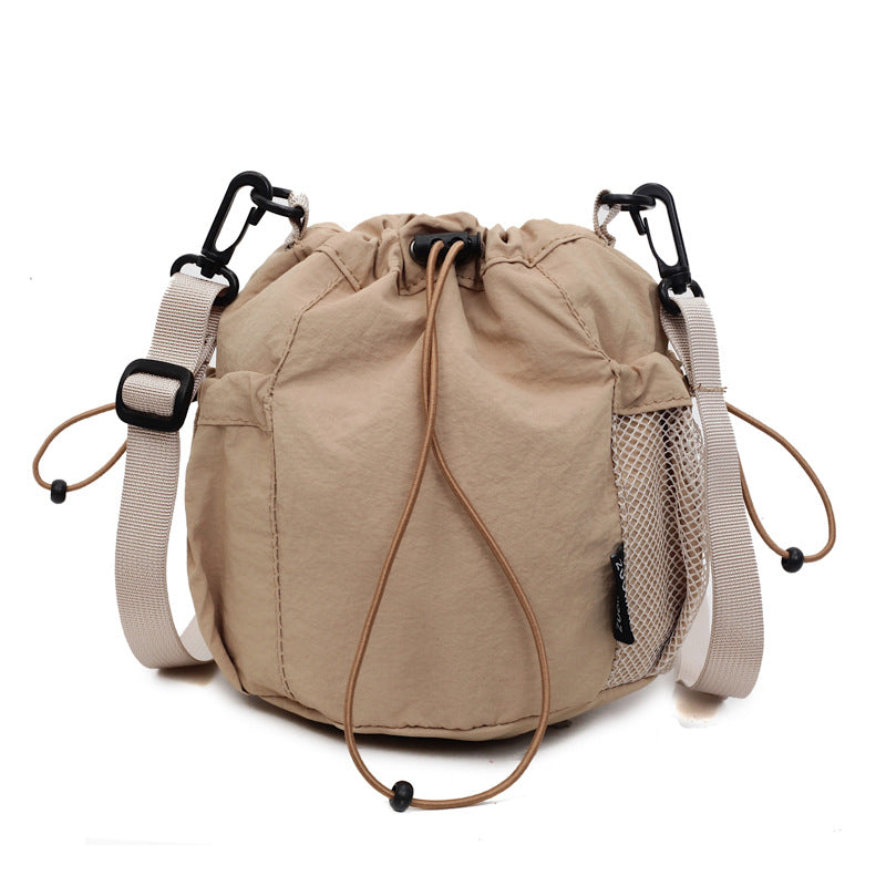 Lightweight and casual crossbody bag drawstring opening