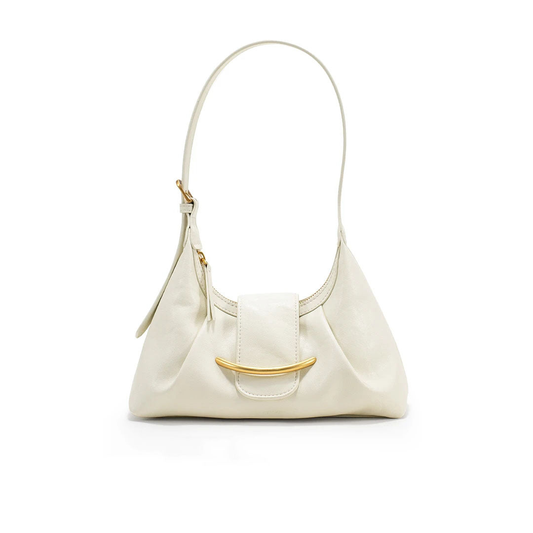 Chic buckle leather shoulder bag for women