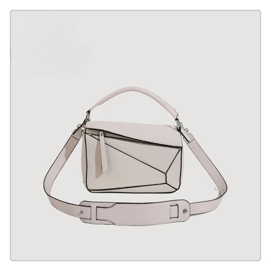 Comic geometric style patchwork diamond-shaped bag