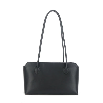 Genuine leather minimalist style tote bag