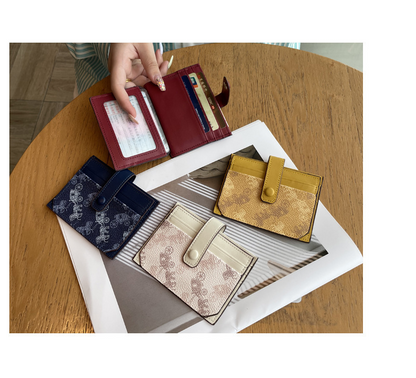 Thin exquisite pattern card holder bag