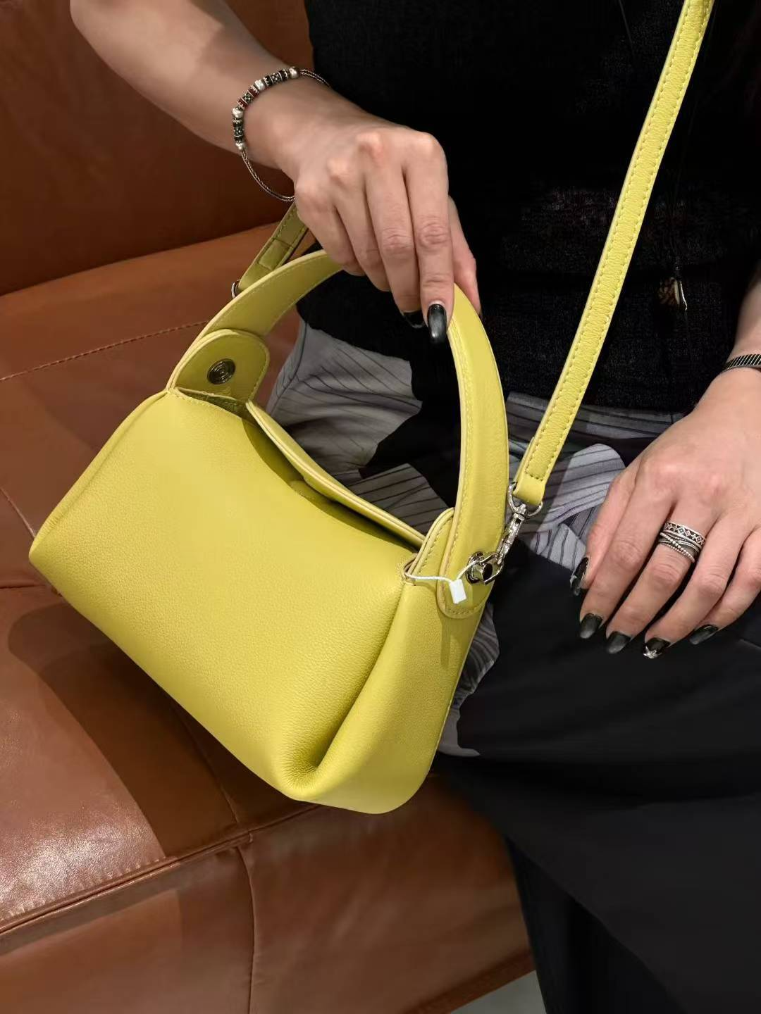 Small handbag of cigarette box type