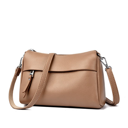 Versatile waterproof simple leather bag