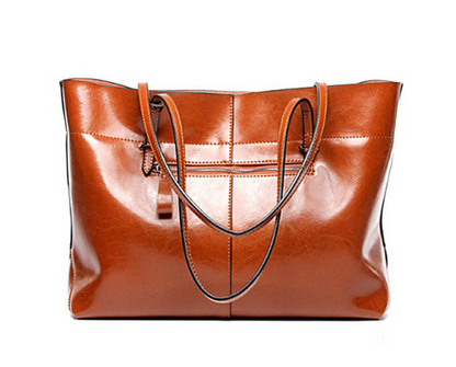 Large capacity genuine leather women's underarm bag