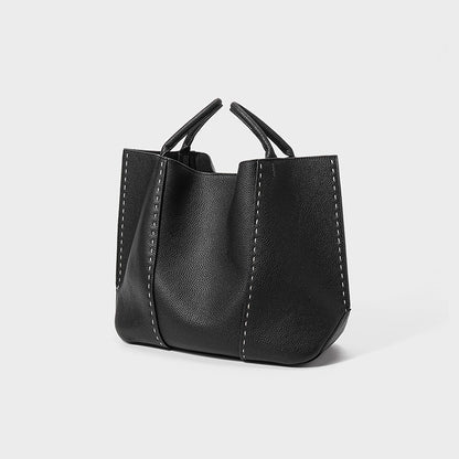 Creative contrasting color thread suction Tote bag