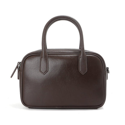 Advanced vegetable-tanned leather ball bag for women - zoraflux