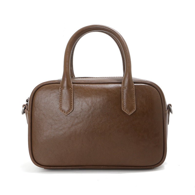 Advanced vegetable-tanned leather ball bag for women - zoraflux