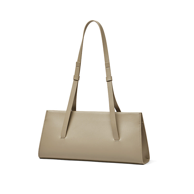 Simple French leather women's shoulder bag
