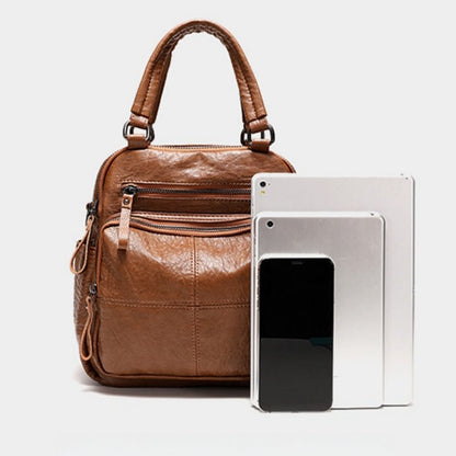 Anti - theft men and women more back method leather bag - zoraflux