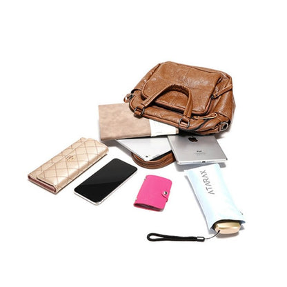 Anti - theft men and women more back method leather bag - zoraflux