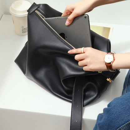 Autumn and winter solid color large capacity tote bag - zoraflux