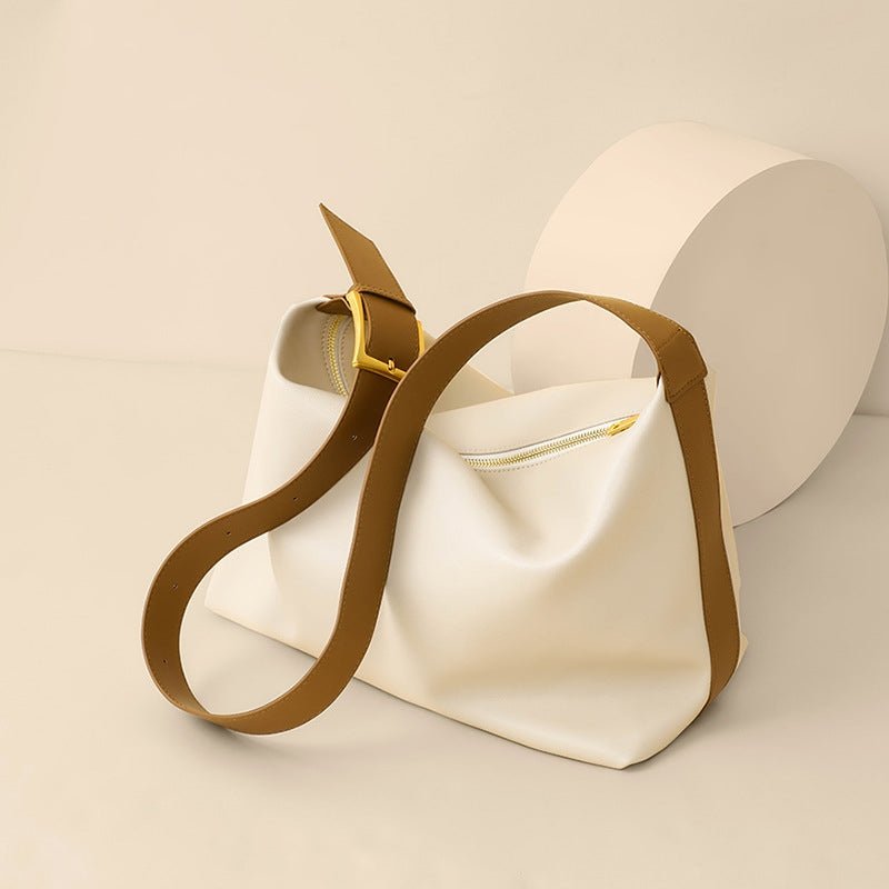 Autumn and winter solid color large capacity tote bag - zoraflux