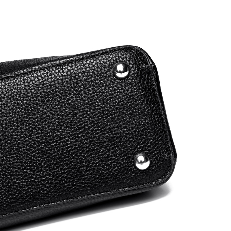 Classic genuine leather crossbody handbag