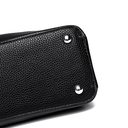 Classic genuine leather crossbody handbag