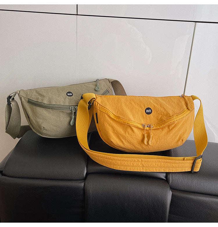 Casual Texture Versatile Nylon Dumpling Bag Korean Style ins Trendy Fashionable Women's Crossbody Shoulder Bag - zoraflux