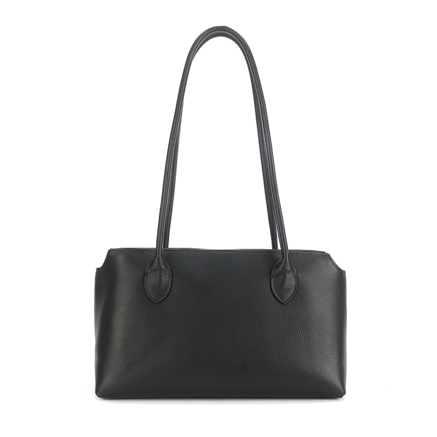 Genuine leather minimalist style tote bag