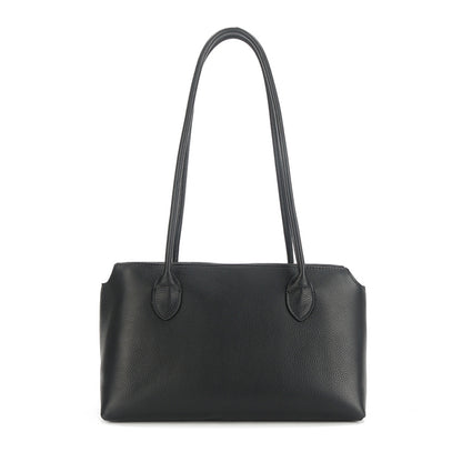 Genuine leather minimalist style tote bag