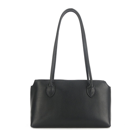 Genuine leather minimalist style tote bag