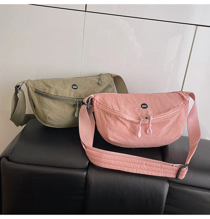 Casual Texture Versatile Nylon Dumpling Bag Korean Style ins Trendy Fashionable Women's Crossbody Shoulder Bag - zoraflux