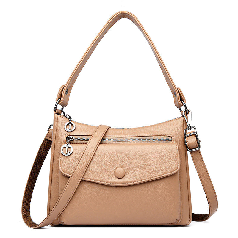 Soft leather multi-sided bag crossbody bag