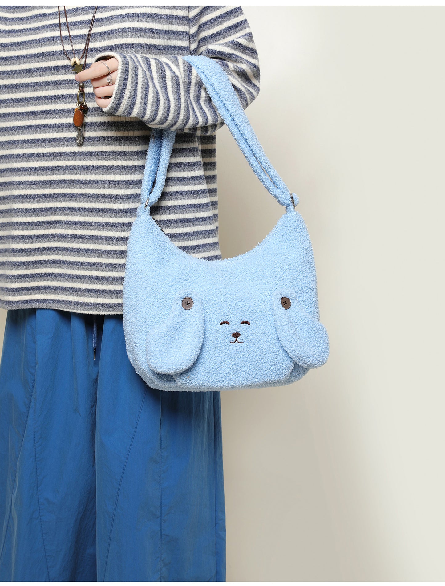 Cute Animal lamb plush crossbody bag