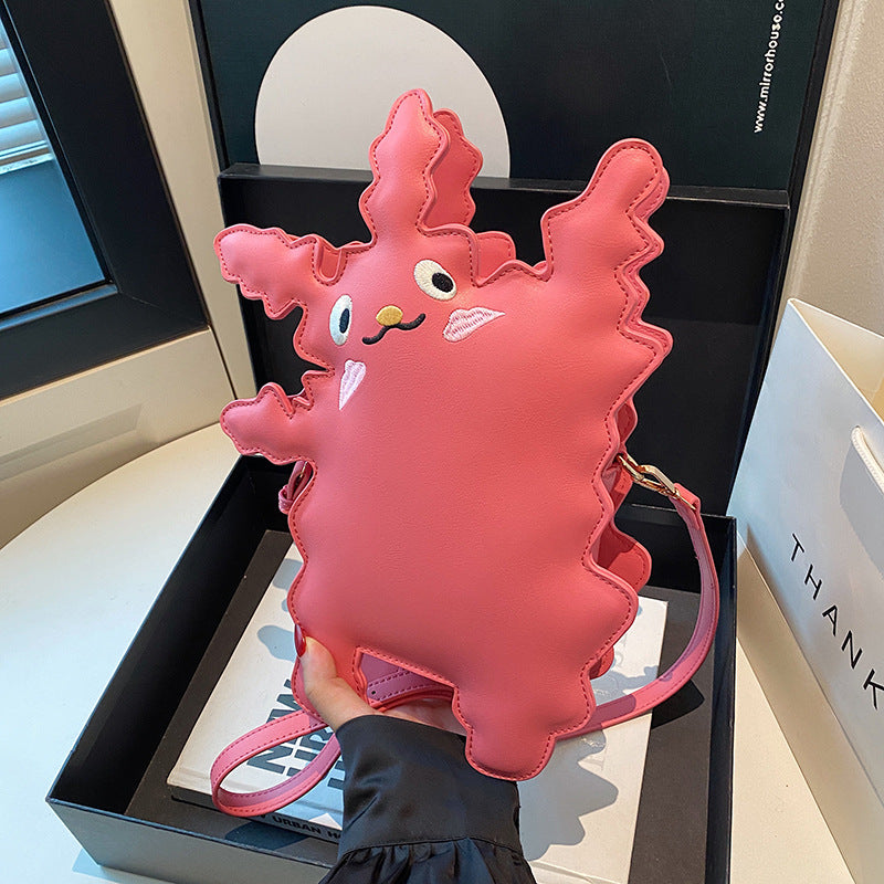 Cartoon pickup monster-shaped crossbody bag