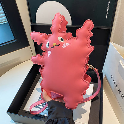 Cartoon pickup monster-shaped crossbody bag