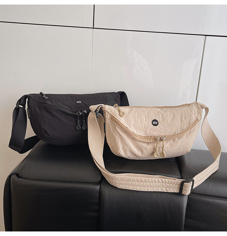 Casual Texture Versatile Nylon Dumpling Bag Korean Style ins Trendy Fashionable Women's Crossbody Shoulder Bag - zoraflux
