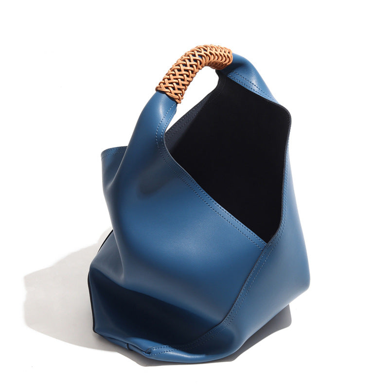 Niche light luxury genuine leather women's underarm bag