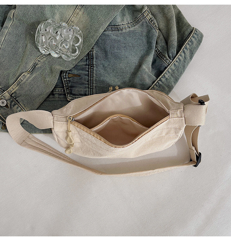 Casual Texture Versatile Nylon Dumpling Bag Korean Style ins Trendy Fashionable Women's Crossbody Shoulder Bag - zoraflux