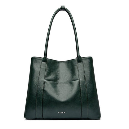Bovine wax leather minimalist commuting handbag gift - zoraflux