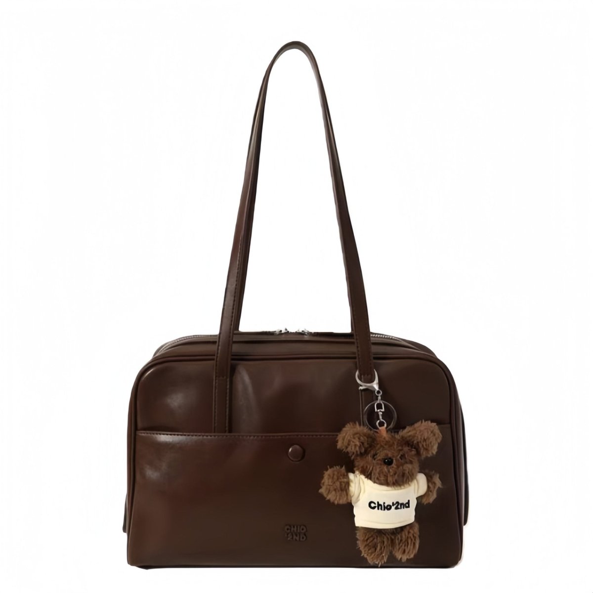 Brown gift cute puppy pendant shoulder bag - zoraflux