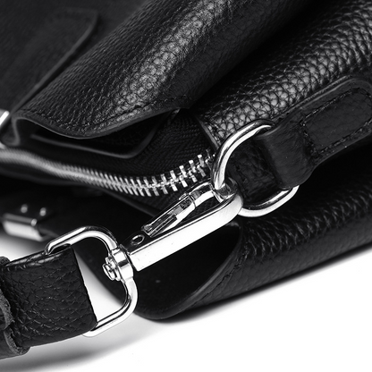 Classic genuine leather crossbody handbag