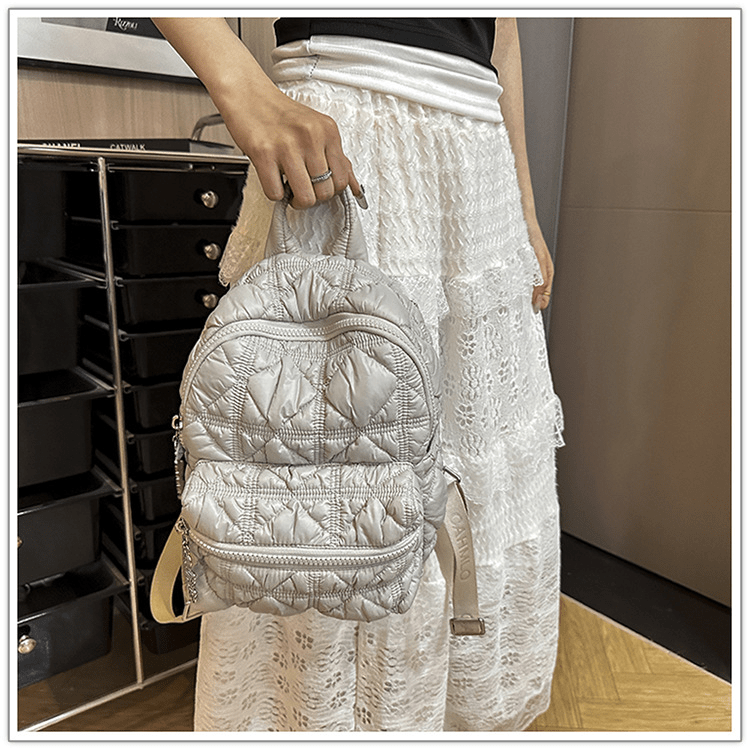 Casual pleated cloud - shaped backpack - zoraflux