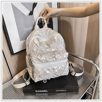 Casual pleated cloud - shaped backpack - zoraflux