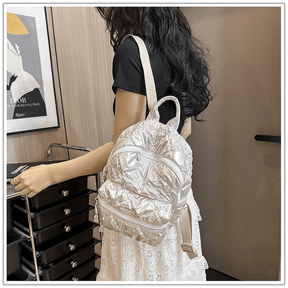 Casual pleated cloud - shaped backpack - zoraflux