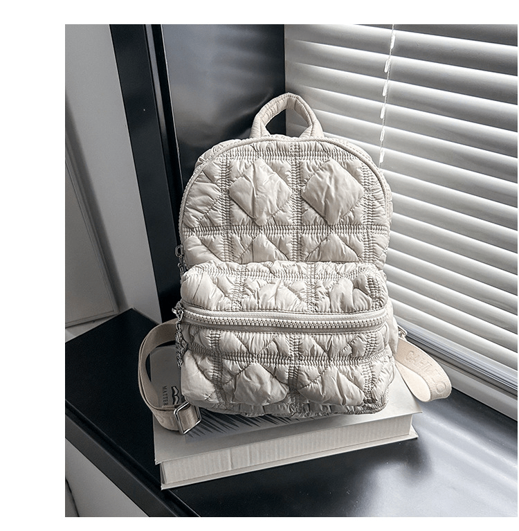 Casual pleated cloud - shaped backpack - zoraflux