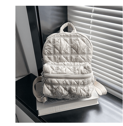 Casual pleated cloud - shaped backpack - zoraflux