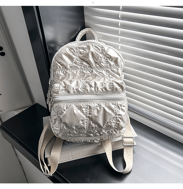 Casual pleated cloud - shaped backpack - zoraflux
