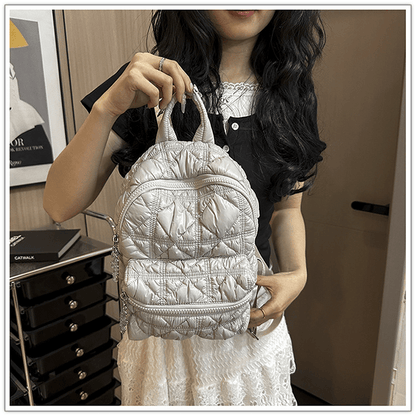 Casual pleated cloud - shaped backpack - zoraflux