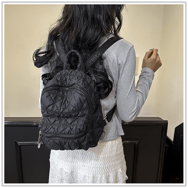 Casual pleated cloud - shaped backpack - zoraflux