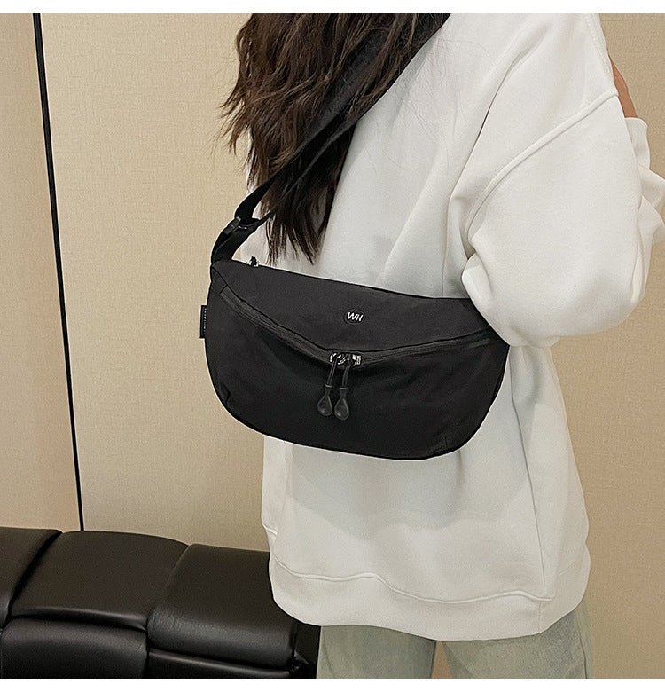 Casual Texture Versatile Nylon Dumpling Bag Korean Style ins Trendy Fashionable Women's Crossbody Shoulder Bag - zoraflux