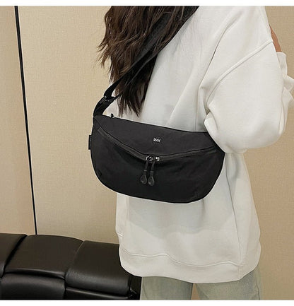 Casual Texture Versatile Nylon Dumpling Bag Korean Style ins Trendy Fashionable Women's Crossbody Shoulder Bag - zoraflux