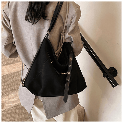 Casual tote bag made of abrasive leather - zoraflux