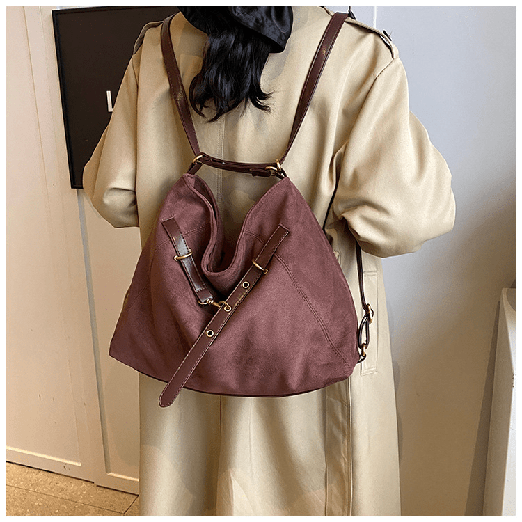 Casual tote bag made of abrasive leather - zoraflux