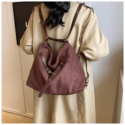 Casual tote bag made of abrasive leather - zoraflux