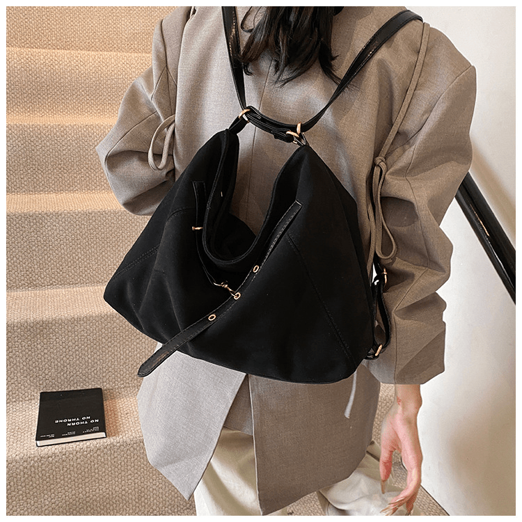 Casual tote bag made of abrasive leather - zoraflux
