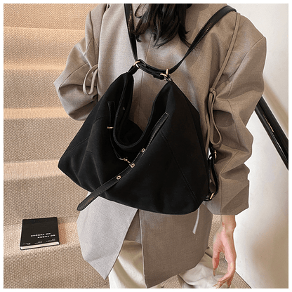 Casual tote bag made of abrasive leather - zoraflux