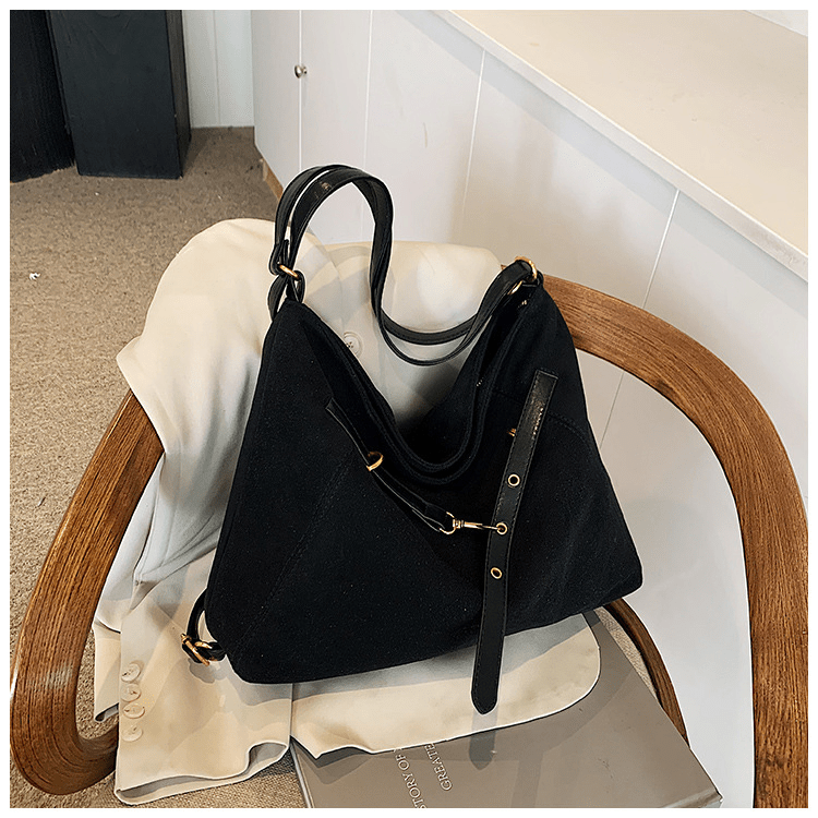 Casual tote bag made of abrasive leather - zoraflux