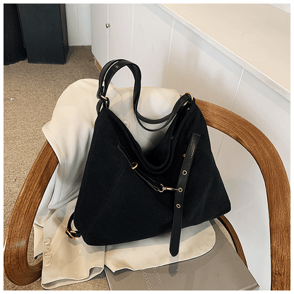 Casual tote bag made of abrasive leather - zoraflux